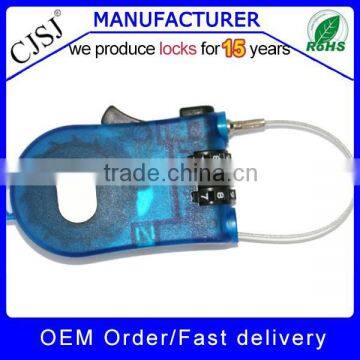 High Security Colorful 3 numbers flexible cable lock