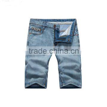 Urban embroidered skinny mid-waist half pant jeans men denim jeans shorts OEM