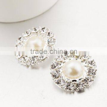 Rhinestone Pearl Button,decorative Pearl Button for Garment Accessories photo-3