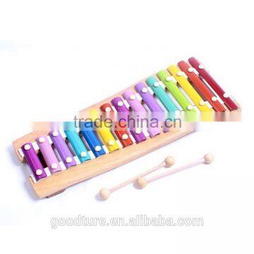 High Quality Rubberwood 15 Notes Xylophone Knocking Musical Toy With Two Knocking Bars                        
                                                Quality Choice