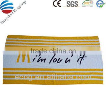 Promotional colorful bath custom print beach towel