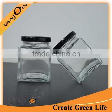 Square Shape 200ml Glass Jar Jam Jar