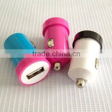 12/ 24v single usb car chareger colorful cute car charger adapter for cell phone