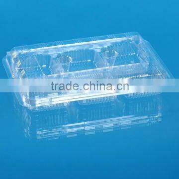 China Supplier Disposable Plastic Divided Box With Hinged Lid for Cakes Quality Choice photo-2
