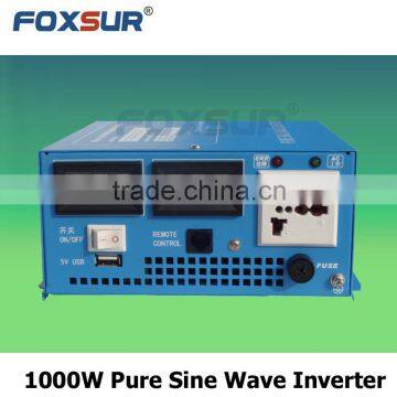 PV System Solar power inverter Digital display for Battery and output voltage Pure Sine Wave Inverter 12V DC to 110V AC, 1000W