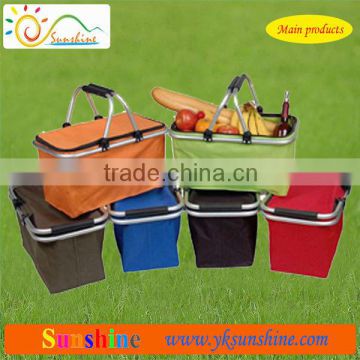 Foldable bicycle basket with lid