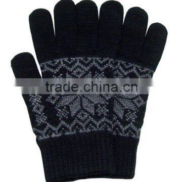 Jacquard acylic gloves for iphone Touch screen