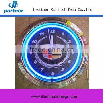 2015 New Design Neon Lighted Wall Clock