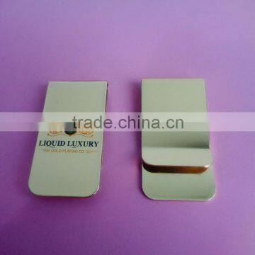 printing customized logo gold cash clip metal money clip