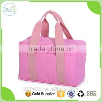 Hot Selling Pink Colour Insulated Food Outdoor Canvas Cooler Bag