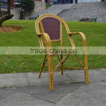 Elegant aluminum outdoor dining chair