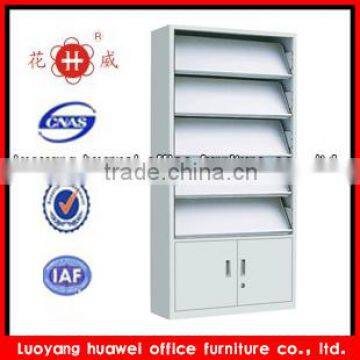 2016 Hot sale grey vertical 6-tier steel magazine file cabinet for library