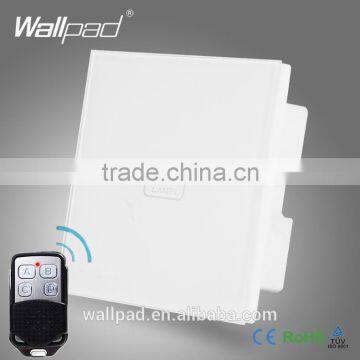 Wireless Remote Control Smart Home Wallpad White Crystal Switch 110-250V 1 Gang 2 Way Touch Screen Remote Control Light Switch