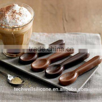 BPA Free FDA LFGB Spoon Silicone Chocolate Molds Chocolate Tray photo-2