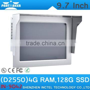 2015 new 9.7 inch wall all in one touch screen pc with Intel Atom D2550 1.86GHz