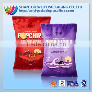 food grade custom printed aluminum foil potato chips bags