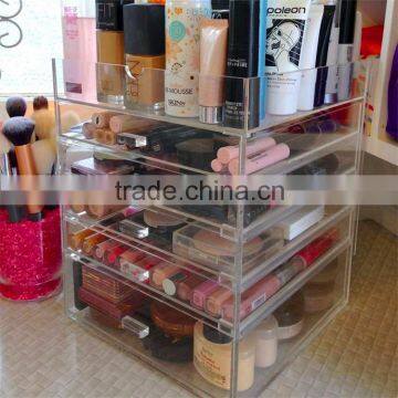 Wholesale acrylic makeup organizer with drawers, cosmetic organizer