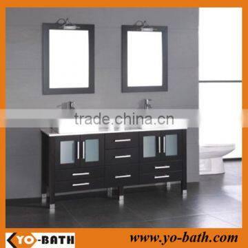 double sink floor bathroom vanity with phoenix stone countertop