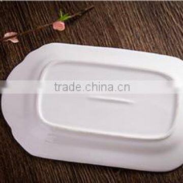 Ceramic White Rectangular Plate and Dish With 2 Handle photo-2