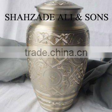 Platinum and Gold colors with Hand Etched Design Cremation Urns