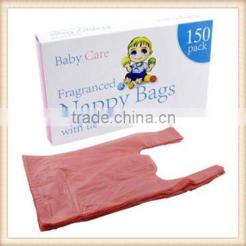 wholesale bnb-76 Disposable Hygienic Fragranced Baby Nappy Bin Bags Tie Handles Scented Sacks
