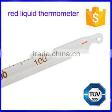 0-100C White Back Round Glass Alcohol Red Liquid Thermometer photo-5