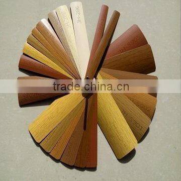 Wood color aluminum slats from our swatch color