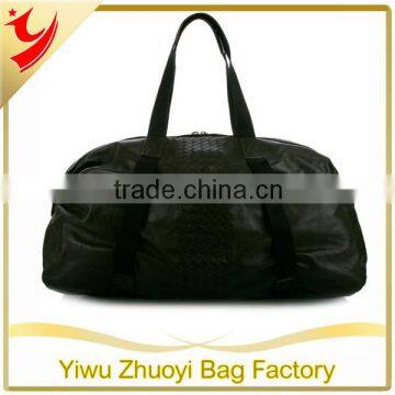 Black Nylon Foldable Travel Bag With Strong Handles