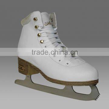 Classic High-end white ice skates figure skates manufacture synthetic leather