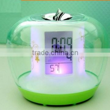 apple shape nature sound alarm clock