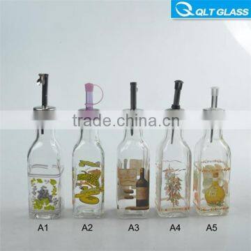 Mini many size and shape square glass bottles food spice juice drink