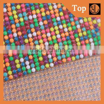 2016 New Arrival Aluminum Pearl Rhinestone Mesh Trimming
