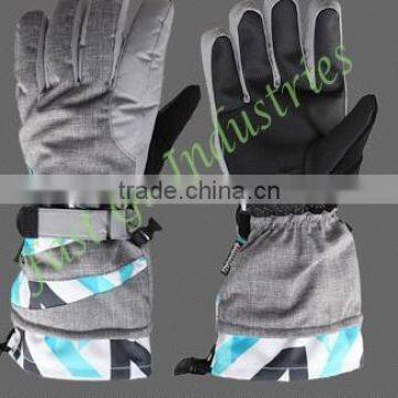 Cow Grain Leather Winter Gloves