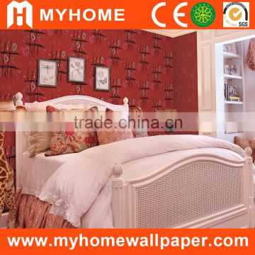 Beautiful Red paper children wallpaper for kids room decoration