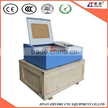 Portable CO2 Mini Laser Engraving Machine 300*300mm 40W With Honey Comb Table Infrared Positioning System ZK-3030