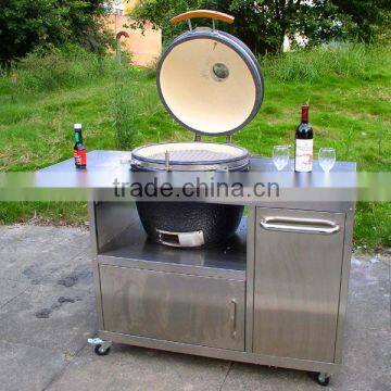 Outdoor large ceramic charcoal smoker kitchen