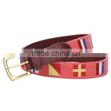 Golf 100%cotton Needlepoint Belt photo-6