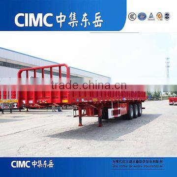 CIMC Tri Axle 40 Foot Flat Bed Cargo Trailer With Side Wall