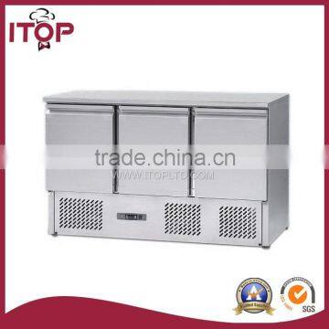 stainless steel top refrigerated counters for salad bar