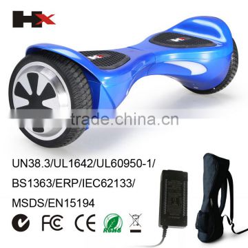 2016 china suppliers 8 inch two wheel 36V bluetooth hoverboard from shenzhen HX