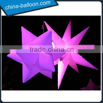 Fire retardant led inflatable hanging star decoration