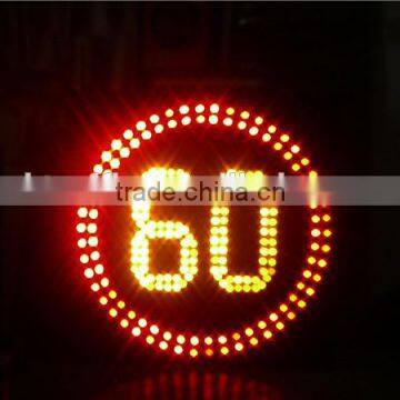 flashing solar led traffic safety speed limit traffic sign