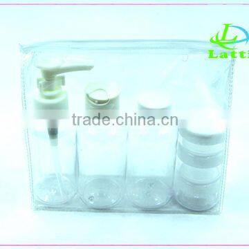 Cosmetic Packing Empty Clear Pet Bottle With Spray Cap Plastic Travel Bottle Set photo-3