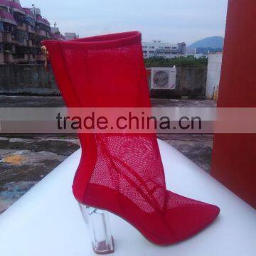 CX340 Clear Heel Mesh Upper Dressing Boot photo-6