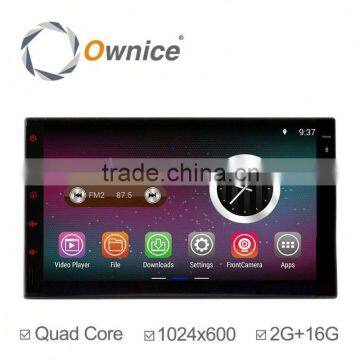 Ownice quad core Android 4.4 & Android 5.1 indash universal double din car DVD support DVR DDR3 2G 1024*600