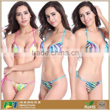 Women's Colorful Triangle Bikini Swimwear Swimsuit