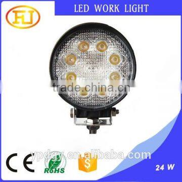 hot sale high brightness 6000K led work light 24w for truck and suv