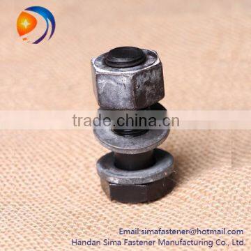 Made in China fasteners high quality hex bolt with nut and washer