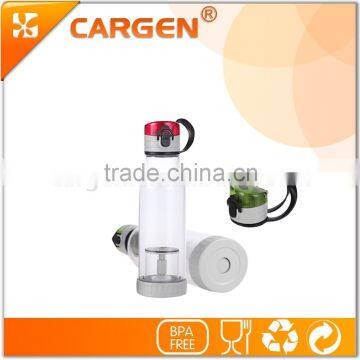 Portable Flip Lid Top Glass Tea Infuser Water Bottle photo-4