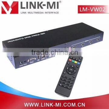 LINK-MI LM-VW02 2X2/3X3/5X5 Video Wall Controller with mixed input USB, VGA, AV, HDMI